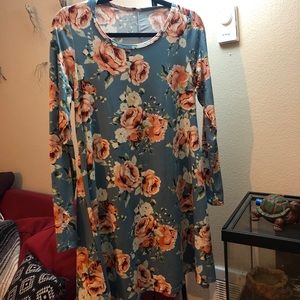 Soft blue floral dress